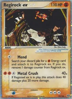 Regirock ex — Emerald — Rare