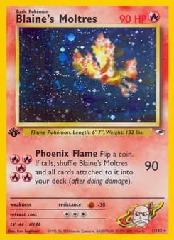 Blaine's Moltres — Gym Heroes — Rare Holo