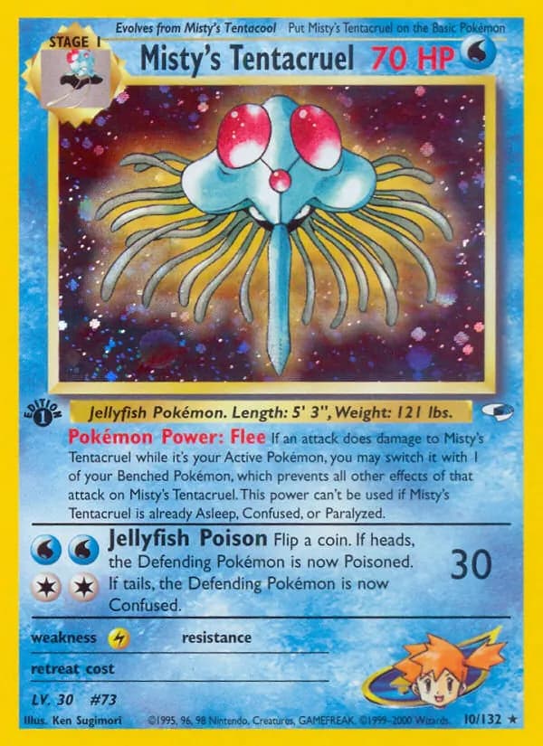 Misty's Tentacruel — Gym Heroes, Rare Holo
