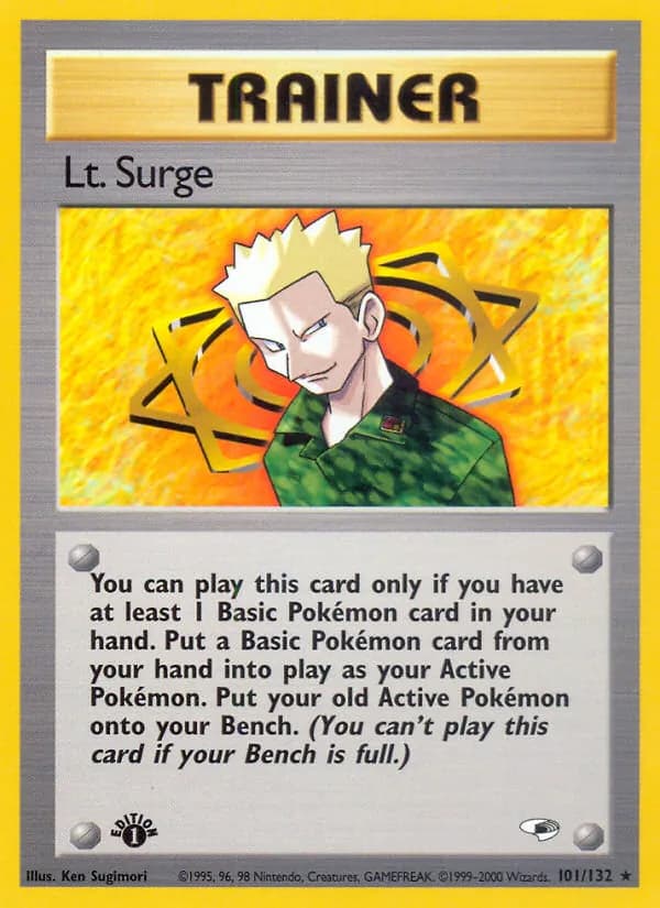 Lt. Surge — Gym Heroes, Rare