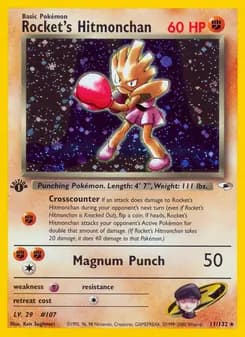 Rocket's Hitmonchan — Gym Heroes — Rare Holo