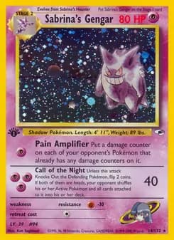 Sabrina's Gengar — Gym Heroes — Rare Holo