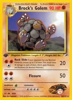 Brock's Golem — Gym Heroes — Rare Holo