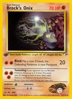 Brock's Onix — Gym Heroes — Rare Holo