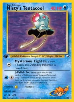 Misty's Tentacool — Gym Heroes — Rare Holo