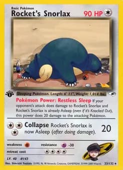 Rocket's Snorlax — Gym Heroes — Rare Holo