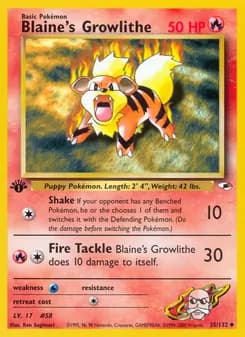 Blaine's Growlithe — Gym Heroes