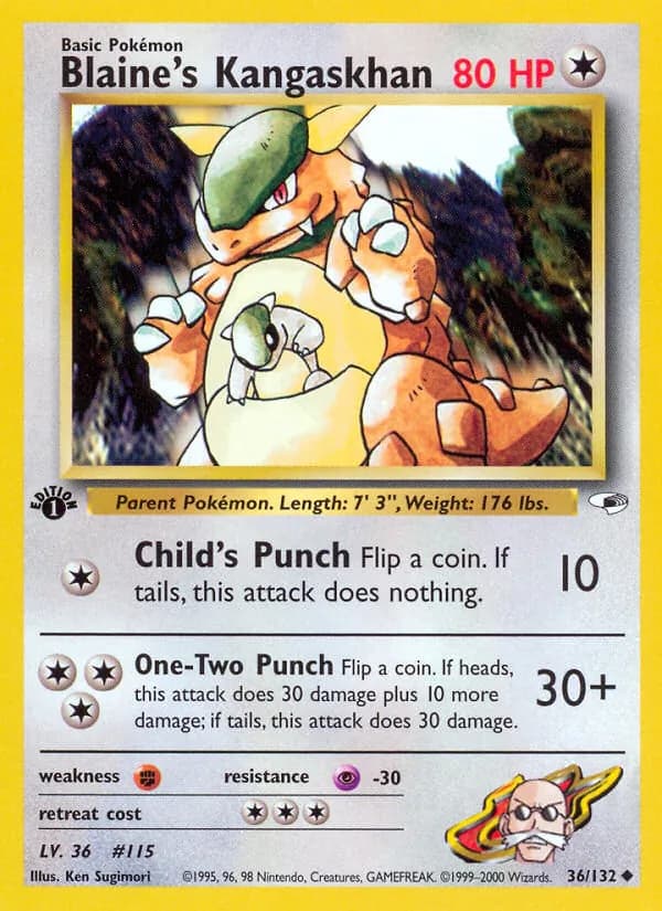 Blaine's Kangaskhan — Gym Heroes, Uncommon