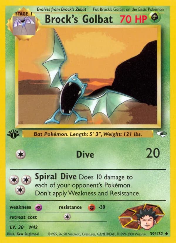 Brock's Golbat — Gym Heroes, Uncommon