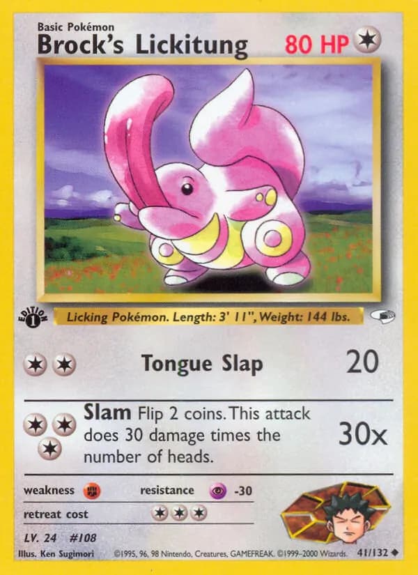 Brock's Lickitung — Gym Heroes, Uncommon
