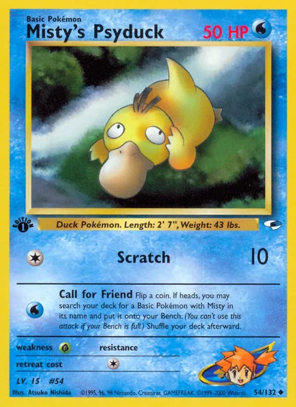 Misty's Psyduck — Gym Heroes, Uncommon