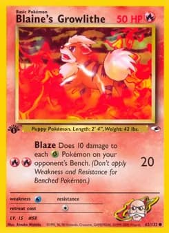 Blaine's Growlithe — Gym Heroes