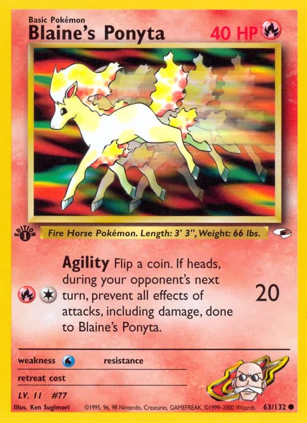 Blaine's Ponyta — Gym Heroes, Common