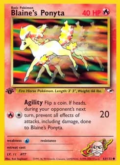 Blaine's Ponyta — Gym Heroes — Common