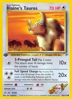 Blaine's Tauros — Gym Heroes — Common