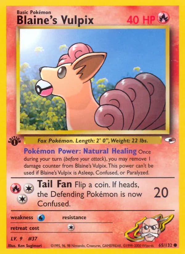 Blaine's Vulpix — Gym Heroes, Common