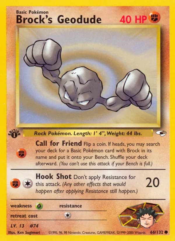 Brock's Geodude — Gym Heroes, Common