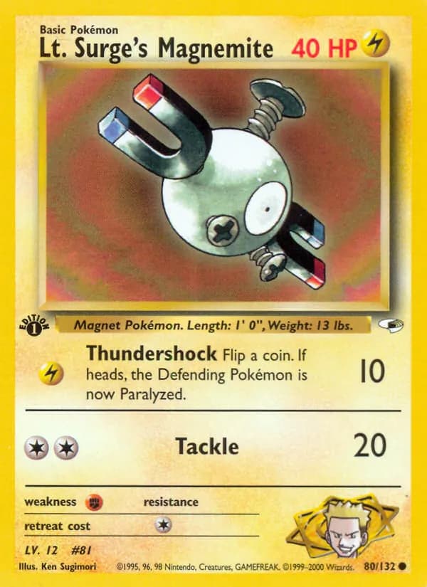 Lt. Surge's Magnemite — Gym Heroes, Common
