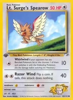 Lt. Surge's Spearow — Gym Heroes