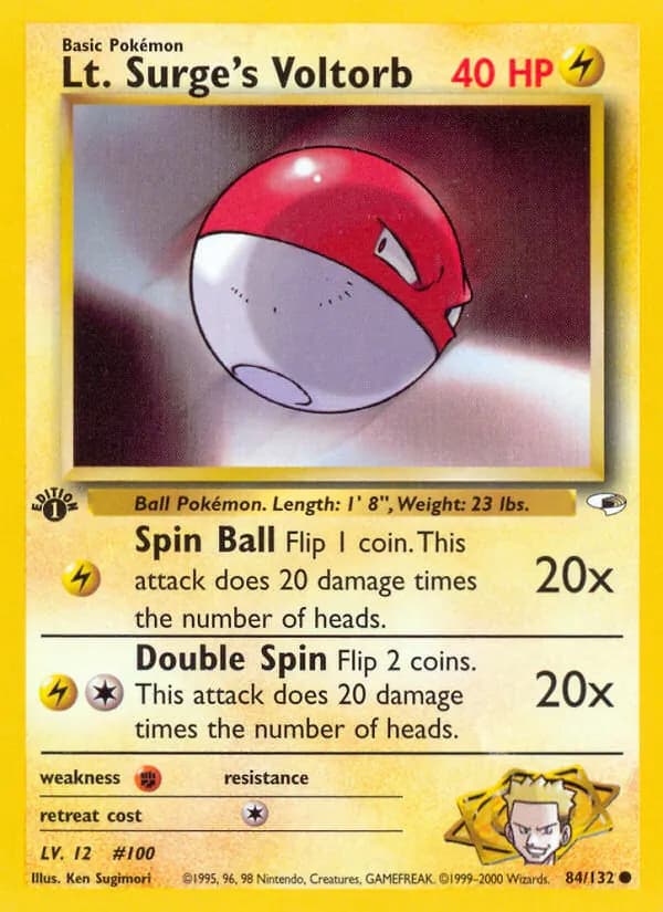 Lt. Surge's Voltorb — Gym Heroes, Common
