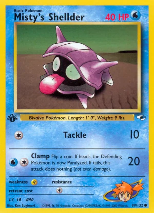 Misty's Shellder — Gym Heroes, Common
