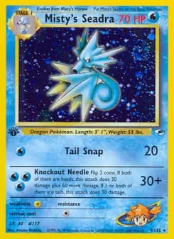 Misty's Seadra — Gym Heroes — Rare Holo