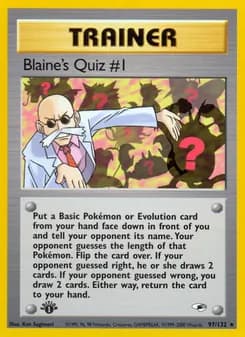 Blaine's Quiz #1 — Gym Heroes — Rare