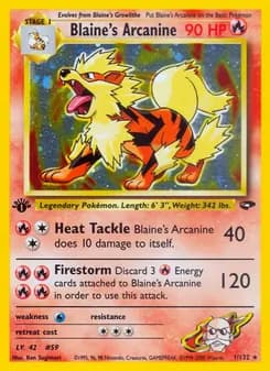 Blaine's Arcanine — Gym Challenge — Rare Holo