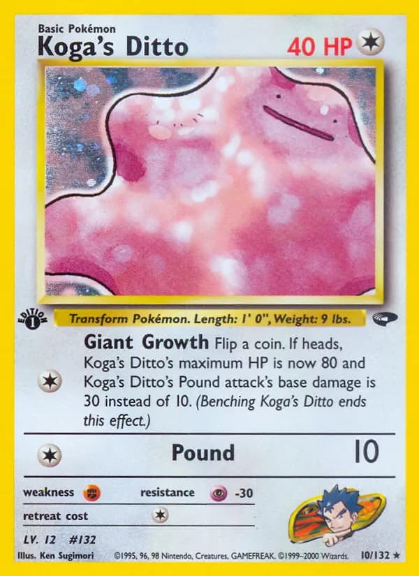 Koga's Ditto — Gym Challenge, Rare Holo