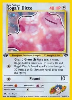 Koga's Ditto — Gym Challenge — Rare Holo