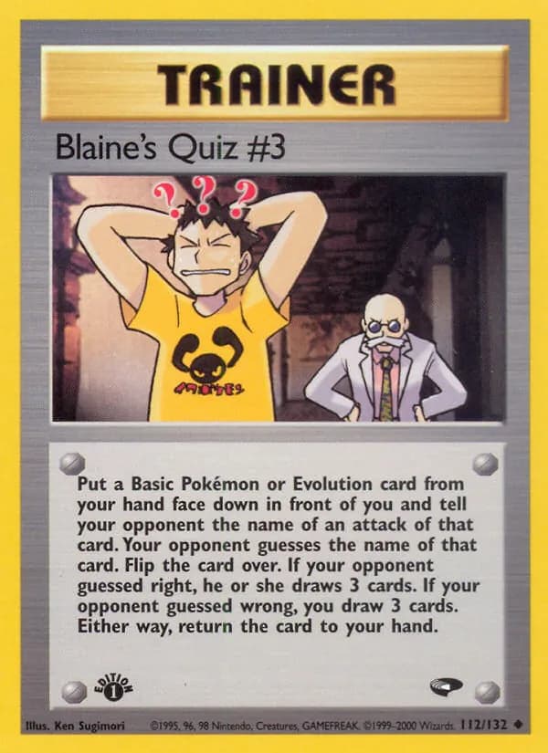 Blaine's Quiz #3 — Gym Challenge, Uncommon