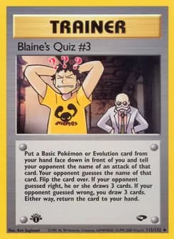 Blaine's Quiz #3 — Gym Challenge — Uncommon