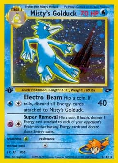 Misty's Golduck — Gym Challenge — Rare Holo