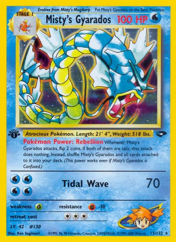 Misty's Gyarados — Gym Challenge, Rare Holo