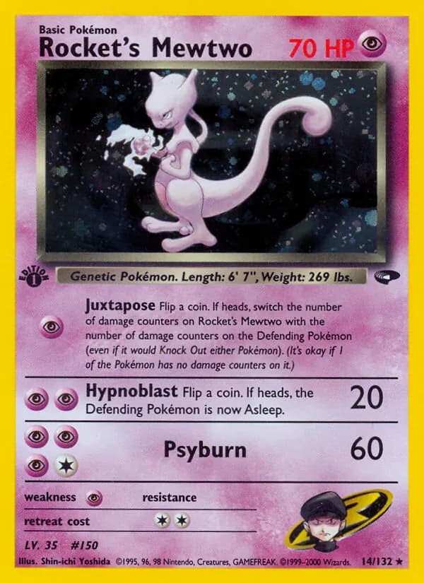 Rocket's Mewtwo — Gym Challenge, Rare Holo