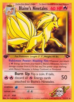 Blaine's Ninetales — Gym Challenge — Rare