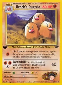 Brock's Dugtrio — Gym Challenge — Rare