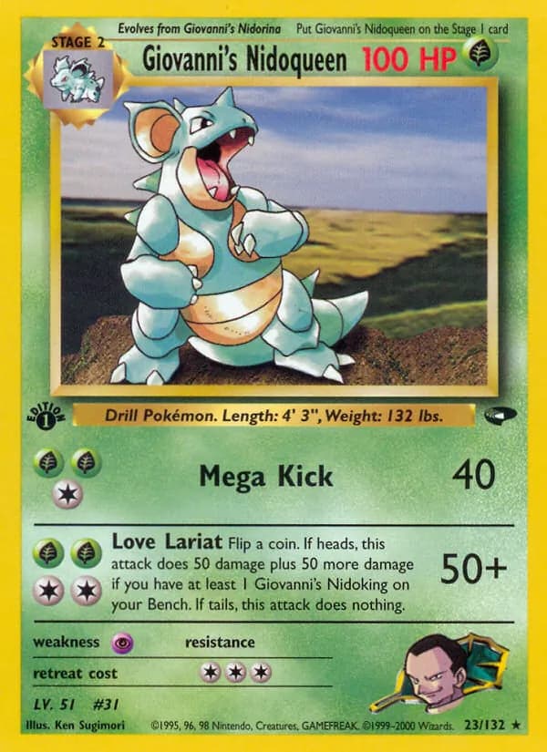 Giovanni's Nidoqueen — Gym Challenge, Rare