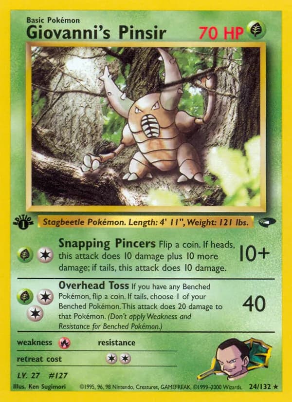 Giovanni's Pinsir — Gym Challenge, Rare