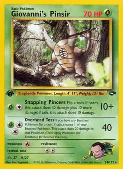 Giovanni's Pinsir — Gym Challenge — Rare