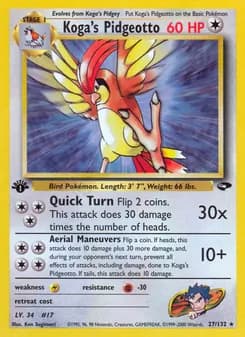 Koga's Pidgeotto — Gym Challenge — Rare