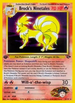 Brock's Ninetales — Gym Challenge — Rare Holo