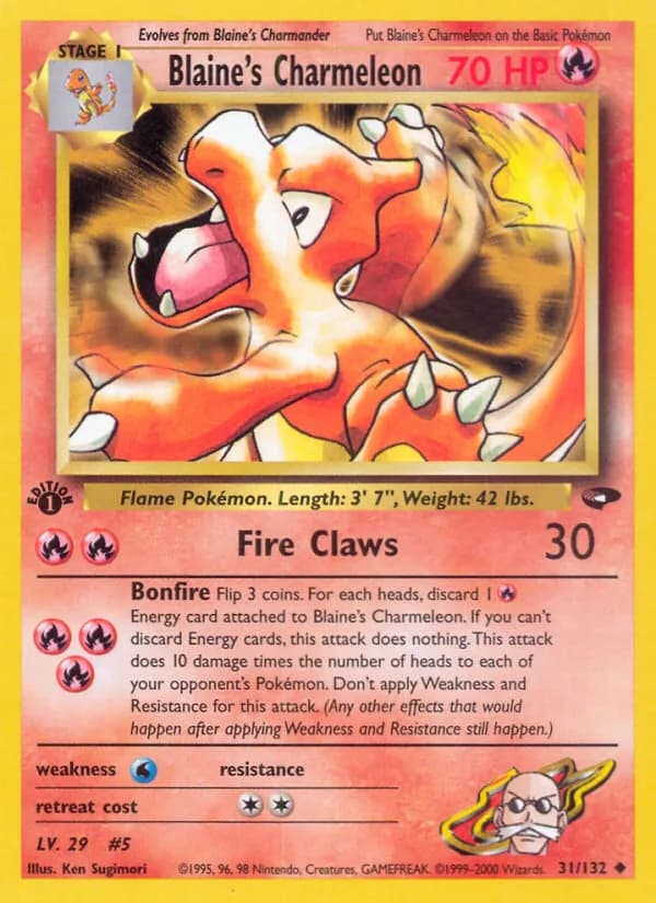 Blaine's Charmeleon — Gym Challenge, Uncommon