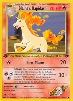 Blaine's Rapidash — Gym Challenge — Uncommon
