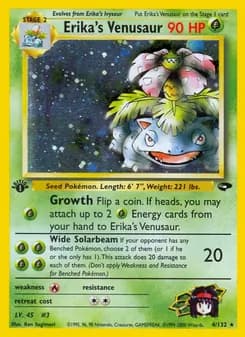 Erika's Venusaur — Gym Challenge — Rare Holo