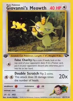 Giovanni's Meowth — Gym Challenge — Uncommon