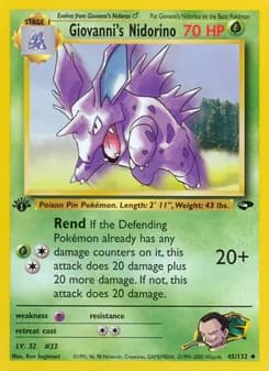 Giovanni's Nidorino — Gym Challenge — Uncommon