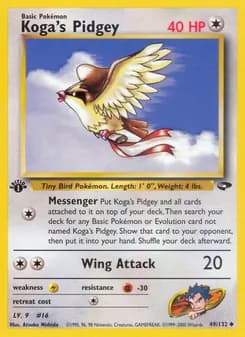 Koga's Pidgey — Gym Challenge — Uncommon