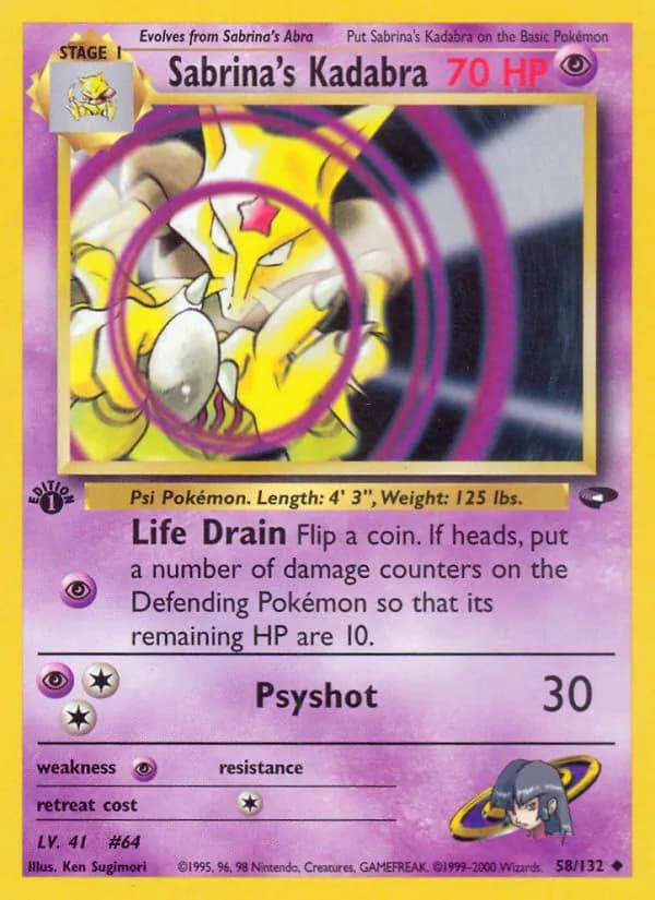 Sabrina's Kadabra — Gym Challenge, Uncommon