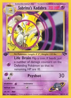 Sabrina's Kadabra — Gym Challenge — Uncommon